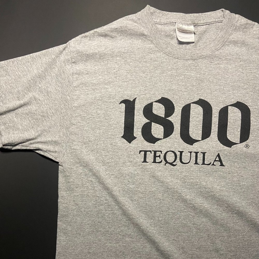 1800 Tequila Booze Gray Graphic T-Shirt Large